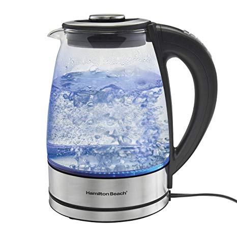 Hamilton Beach 40942 Variable Temperature with Removable Tea Infuser Electric Kettle 1.7L Glass and Stainless Steel