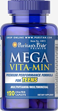 Puritan's Pride Mega Vita Min Multivitamins for Teens-120 Caplets