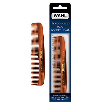 Wahl Men's Beard/Hair Comb, Pocket Men's Grooming Handcrafted Comb for Hair, Beard & Mustache