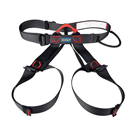 Harness, iTECHOR Multipurpose Outdoor Half-body Adjustable Outdoor Mountain Climbing Safety Belt Harness Equipment