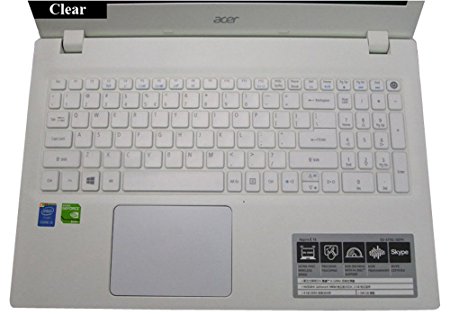 CaseBuy Keyboard Cover for Acer Aspire V3-574 V3-574TG V3-575 V3-575G E5-573 E5-573G E5-573T E5-574G E5-575G E5-772 E5-772G E5-532 ES1-572 V15/V17 Nitro VN7-592G VN7-792G F15 F5-571 F5-573G(Clear)