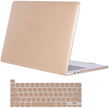 MOSISO MacBook Pro 16 inch Case 2020 2019 Release A2141, Ultra Slim Protective Plastic Hard Shell Case & Keyboard Cover Skin Compatible with MacBook Pro 16 inch with Touch Bar, Gold