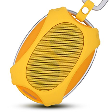Wireless Speakers, ZENBRE D4 2x3W Waterproof Bluetooth 4.0 Speakers, 10 Hours Play Time and IPX5 Water-resistant, Portable Outdoor Speaker (Yellow)
