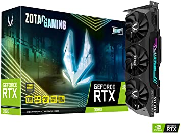 ZOTAC Gaming GeForce RTX 3080 Trinity 10GB GDDR6X 320-bit 19 Gbps PCIE 4.0 Gaming Graphics Card, IceStorm 2.0 Advanced Cooling, Spectra 2.0 RGB Lighting, ZT-A30800D-10P