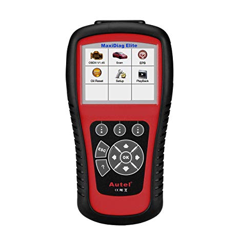 Autel MD802 MaxiDiag Elite Scan Tool Car Diagnostic Scanner (with All Systems Diagnoses OBD2 Full Functions and Reset Services)