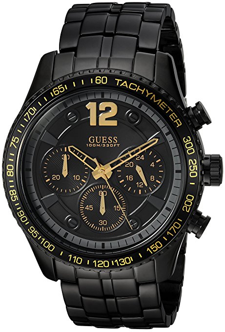 GUESS Men's Quartz Stainless Steel Casual Watch, Color:Black (Model: U0969G2)