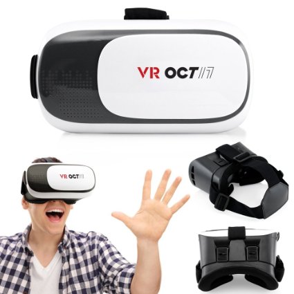 OCT17 VR BOX 2.0 2nd Gen Virtual Reality 3D Glasses Goggle Headset with Adjustable Focal Eye Pupil Distance Resin Lens For 4.7 to 6 inch Smartphones IOS Android Iphone 6 plus Samsung Galaxy S6 Edge