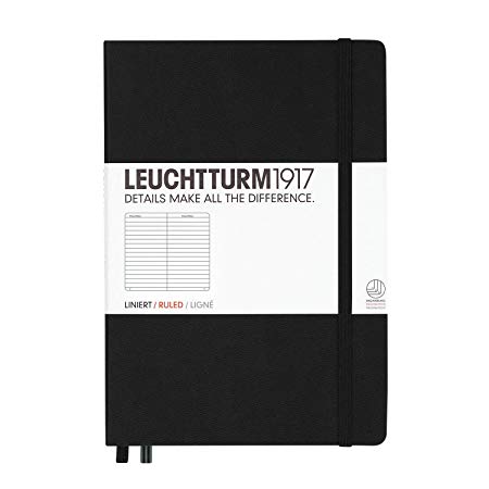 Leuchtturm1917 Ruled/Lined Notebook Black Medium