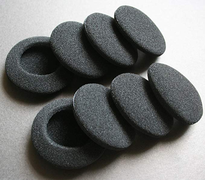 33Malls 20 Pack(10 Pairs) Black Replacement Earpad Foam Sponge Cover for Headphone (40mm 50mm 58mm 65mm 80mm) (40mm 1.5 inch (20 Pack), Black)