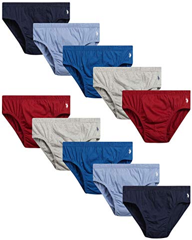 U.S. Polo Assn. Mens' Low Rise Underwear Briefs (10 Pack)