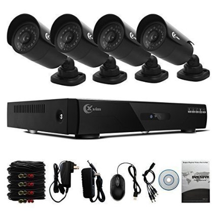Xvim Weatherproof 900TVL Day/Night IR Cut Security Surveillance Video Camera System