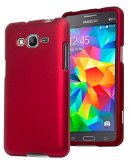 For Galaxy Grand Prime Bastex Heavy Duty Red Rubberized Snap On Case Cover for Samsung Galaxy Grand Prime