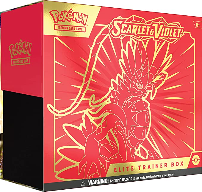 Pokémon TCG: Scarlet and Violet Elite Trainer Box - Koraidon Red (1 Full Art Promo Card, 9 Boosters and Premium Accessories)