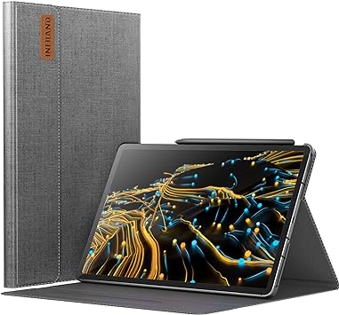 INFILAND Galaxy Tab S9  Plus/Tab S9 FE Plus Case, Multi-Angle Stand Cover Compatible with Samsung Tab S9 Plus/S9 FE Plus 12.4" SM-X810/SM-X816B/SM-X818U/SM-X616B 2023 [Auto Wake/Sleep], Gray