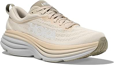 Hoka Men's Bondi 8 Sneaker, Oat Milk/Barley, 8.5