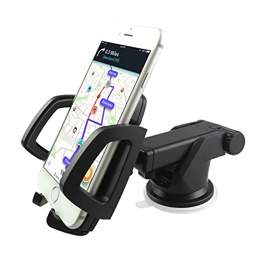 Car Phone Holder,Mostfeel Universal Dashboard Phone Mount 360°Rotation Windshield Car Mount for iPhone 6 plus/6s/6/SE/5s/5,Samsung Galaxy S7/S6 Edge/S6/S5/Note 5/4/3,LG G4 and More Phones