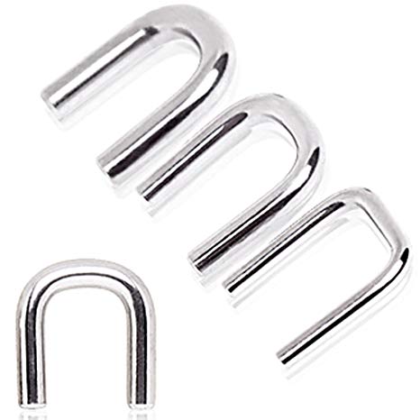 Septum Retainer 16g 5/16" 8mm 316L Surgical Steel Staple Shaped Jewelry