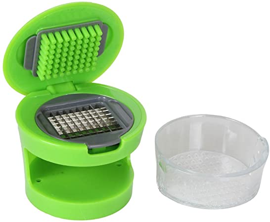 Home-X Garlic Chopper, The Perfect Addition to Any Kitchen, Lime Green