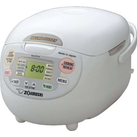 Zojirushi NS-ZCC18 10-Cup Uncooked Neuro Fuzzy Rice Cooker and Warmer Premium White 18-Liters