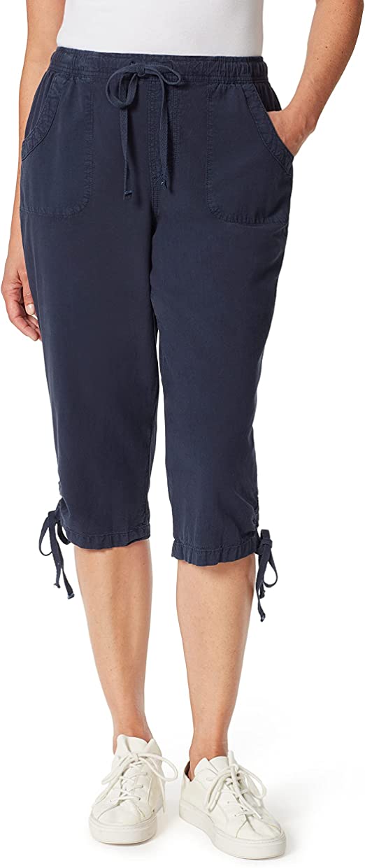 Gloria Vanderbilt Women's Genna Drawstring Side Tie Capri