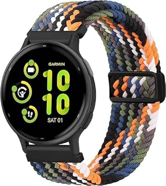 Vancle Bands Compatible with Garmin Vivoactive 5 / Vivoactive 3 Watch Band, Garmin Venu 2 Plus / Venu Sq / Venu Bands Women Men, Soft Nylon Sport Replacement Strap for Garmin Vivoactive 5, Venu 2 Plus, Venu Sq, Venu, Vivomove Sport, Forerunner 645 / 245 Music Smart Watch