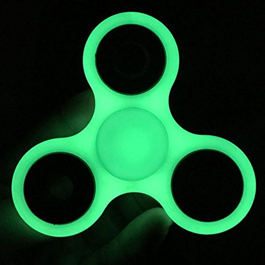 Findbest Tri-Spinner Fidget Toy EDC Focus Toy with Luminous Fluorescent Light, Glow In The Dark, Ultra Durable High Speed Exquisite Hand Spinner for ADD, ADHD Anxiety Autism Boredom Stress Focus