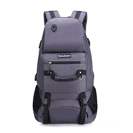 Paladineer Outdoor Hiking Backpack Travel Backpack Camping Daypack 40-liters Gray