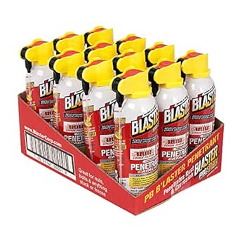 B'laster - PB-DS Rust Free Penetrating Catalyst, Includes B InLaster ProStraw with Control Flow Technology, 11-oz, 12 Pack