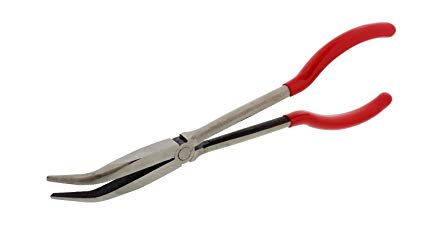 ABN Long Reach 11” Inch 45-Degree Bent Nose Pliers for Hard-to-Reach Narrow Spaces and Limited Clearance Areas