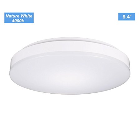 Flush Mount LED Ceiling Lights,TryLight 8W,700 Lumens,9.4-inch,4000K Color( Nature White),Morden Hanging Ceiling Light Fixture for Bedroom,Kitchen