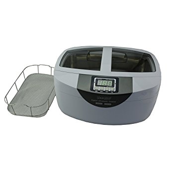 iSonic P4820-WSB Commercial Ultrasonic Cleaner, 2.6Qt/2.5L, White Color, Stainless Steel Wire Mesh Basket, 110V