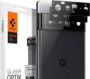 Spigen Camera Lens Screen Protector [Glas.tR Optik] Designed for Pixel 6 Pro - Black [2 Pack]