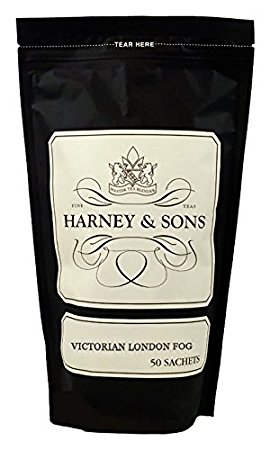 Harney and Sons Victorian London Fog, Earl Grey, 50 Count