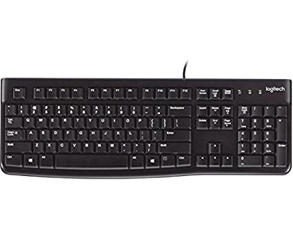 Logitech K120 Wired USB Keyboard (Black)