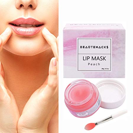 BeauteHacks Moisture & Collagen Booster Sleeping Lip Mask I Treatment to Restore, Hydrate & Plump Dry, Chapped Lips