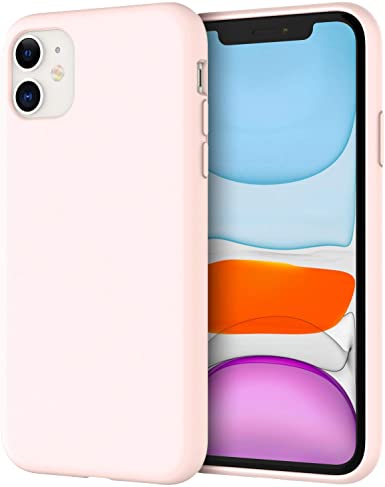 JETech Silicone Case for Apple iPhone 11 (2019) 6.1-Inch, Silky-Soft Touch Full-Body Protective Case, Shockproof Cover with Microfiber Lining (Pink)