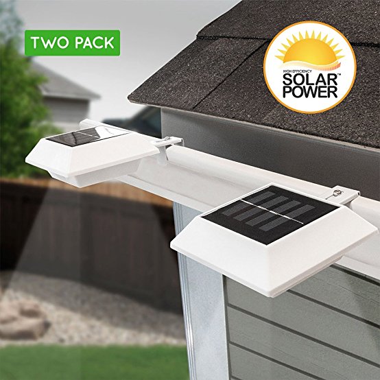 Touch of ECO Square Solar Outdoor Lunalite, White (Pack of 2)