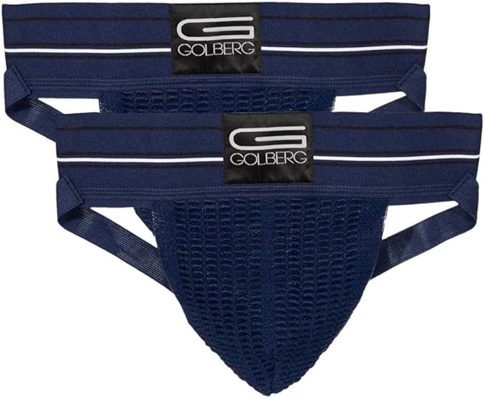 GOLBERG G Men’s Athletic Supporters (2 Pack) - Jock Strap Underwear - Extra Strength Elastic
