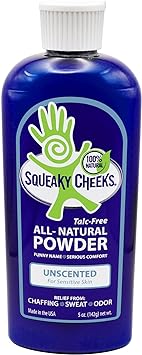 Squeaky Cheek Unscented Fragrance-Free Dusting Powder - Gentle and Nourishing for Sensitive Skin - Organic and Talc-Free (5oz) - for Baby and Adult Powder Talc-Free Fragrance-Free
