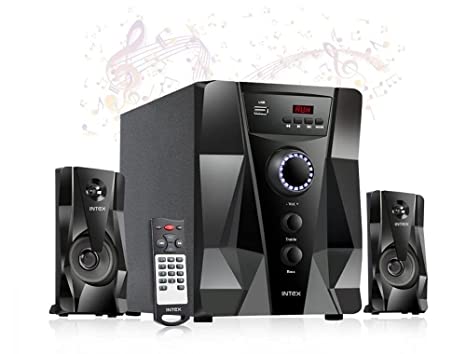 INTEX 2.1 Crystal FMUB Multimedia Speaker with Bluetooth/AUX/USB/FM