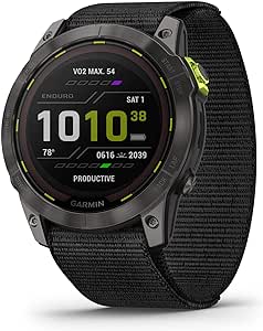 Garmin Enduro™ 2 – Ultraperformance Watch, Long-Lasting GPS Battery Life, Solar Charging, Preloaded Maps (Renewed), Black