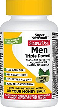 SuperNutrition Simply One Men's Multivitamin Tablet, 30 Count
