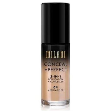 Milani Conceal   Perfect 2-in-1 Foundation Concealer, Medium Beige, 1.0 Fluid Ounce