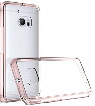 Suriora HTC 10 Case, [Neo Hybrid Crystal] PREMIUM BUMPER [Ultra Scratch Resistant] [Hybrid Bumper Series] Shockproof Impact Resistance Case and Clear Hard Back Panel for HTC 10 (2016)(Crystal rosy)