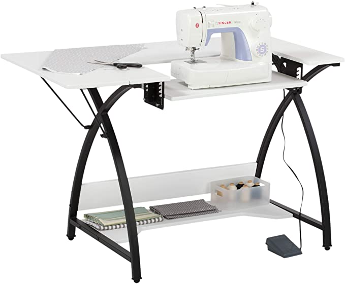 Studio Designs 13332 Comet Sewing Table, Black/White - Comet Couture Table