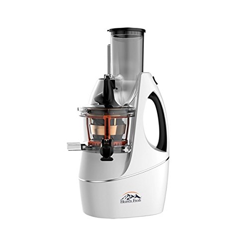 Heaven Fresh Vertical Electric Masticating, Cold Press Slow Juicer HF 3014 - Wide Mouth Whole Fruit and Vegetable, White