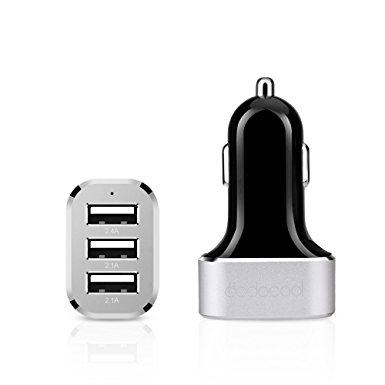 dodocool USB Car Charger High Speed 3-Port Car Charger for for iPhone 7/ 6 / 6 Plus / Ipad 1 2 3 iPad Mini Air   [Apple MFI Certified]