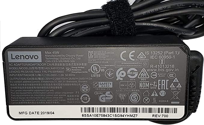 New Genuine AC Adapter For Lenovo ThinkPad Yoga 11 45 Watt USB-C With Cord 00HM668