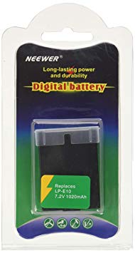 Neewer LP-E10 Lithium-ion Replacement Battery (1020mAh) for Canon EOS Rebel T3 1100D KISS X50 Digital Camera