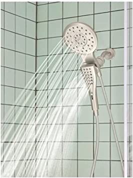 Moen 220C2EPSRN Verso Rainshower/Handshower Combination with Infiniti Dial and Magnetix Docking, Spot Resist Brushed Nickel